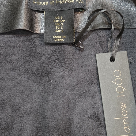 House of Harlow 1960 Black Mini Skirt with Silver Studs - Picture 4 of 5